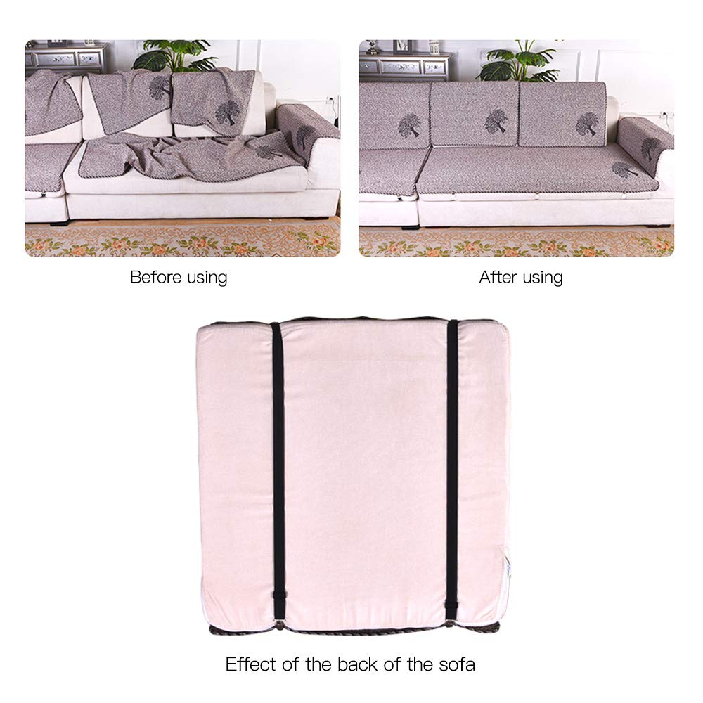 Set of 4 Bed Sheet Clips with Corner Bands Mattress Grippers Fitted Sheet Fasteners