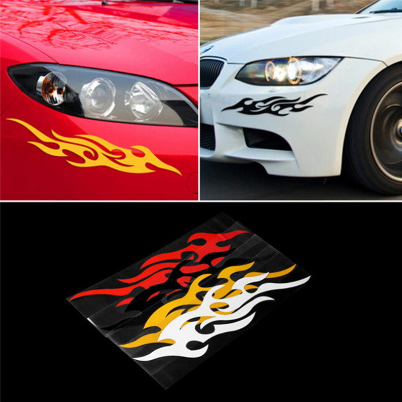 Pegatinas para coche Flame Car Stickers Bumper Hood Mirror Cover Scratch Decals para vehículos