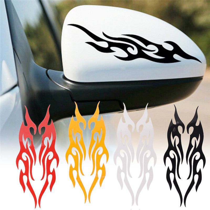 Car Flame Car Stickers Bumper Hood Mirror Cover Scratch Decals for Vehicles