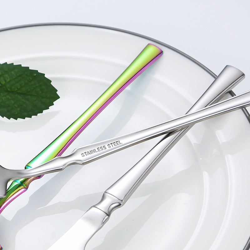 30-Piece Stainless Steel Gold Cutlery Set with Slim Waist Design Dishwasher Safe