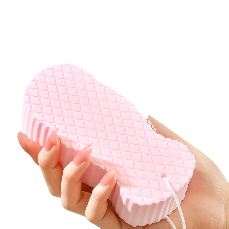 Durable Plastic Bath Sponge for All Ages Exfoliating Textured Shower Scrubber