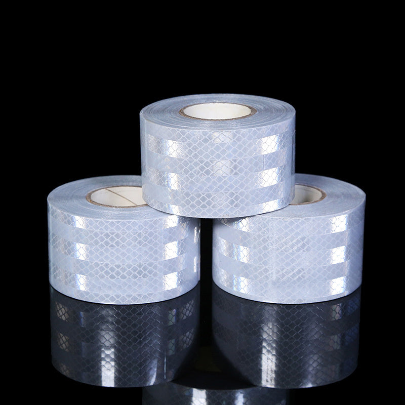 Avtomobil uchun reflektiv ogohlantirish lentasi Qizil va Oq 1m/5m Xavfsizlik chizig'i Reflektiv qoplama