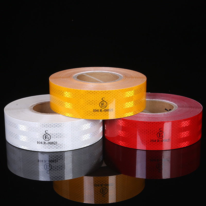 Car Reflective Warning Tape 25m x 5cm Red and White Retro Reflective Sheeting