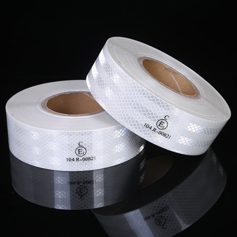 Car Reflective Warning Tape 25m x 5cm Red and White Retro Reflective Sheeting