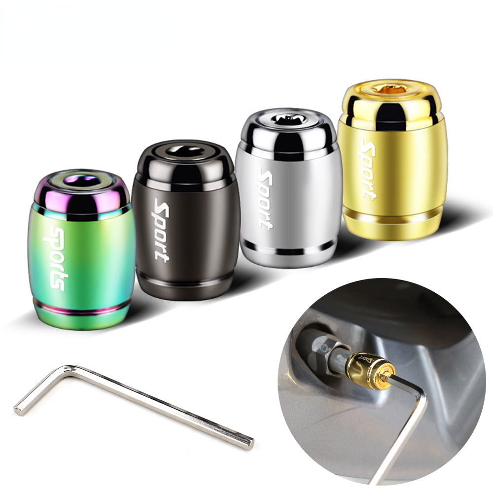 Universal Zinc Alloy Anti-Theft Tire Valve Stem Caps for Car Wheels
