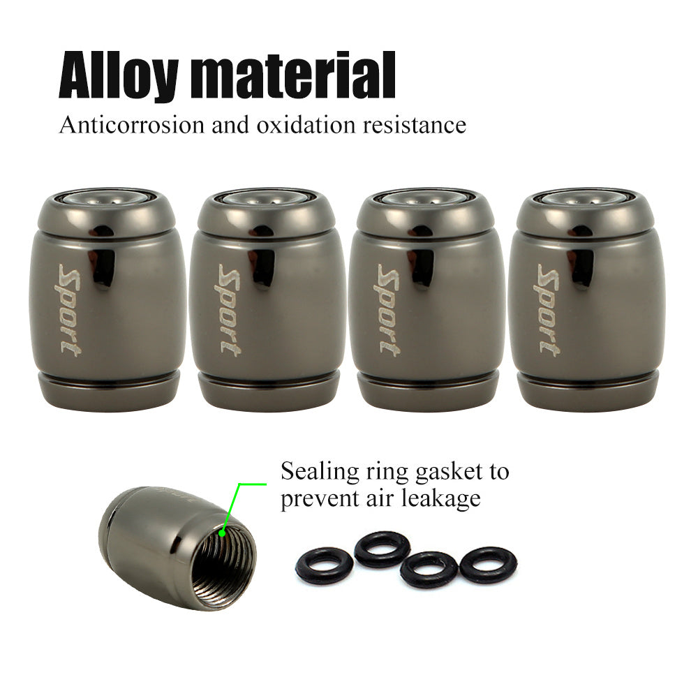 Universal Zinc Alloy Anti-Theft Tire Valve Stem Caps for Car Wheels