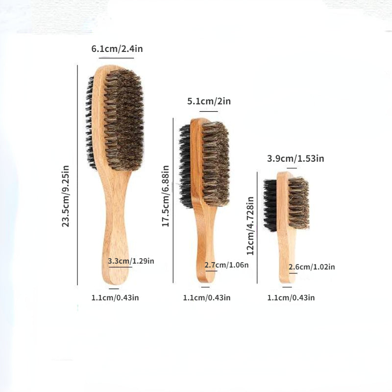 Men Wood Double Sided Beard Brush Comb Styling Hair Tool