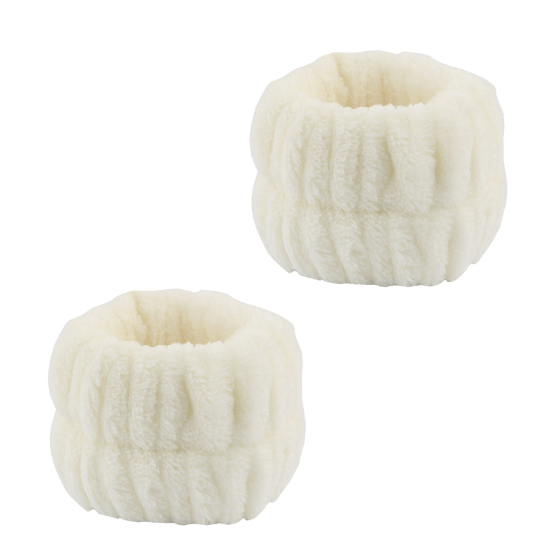 3-Piece Bow Decor Bath Headband and Wristband Set for Skincare and Makeup