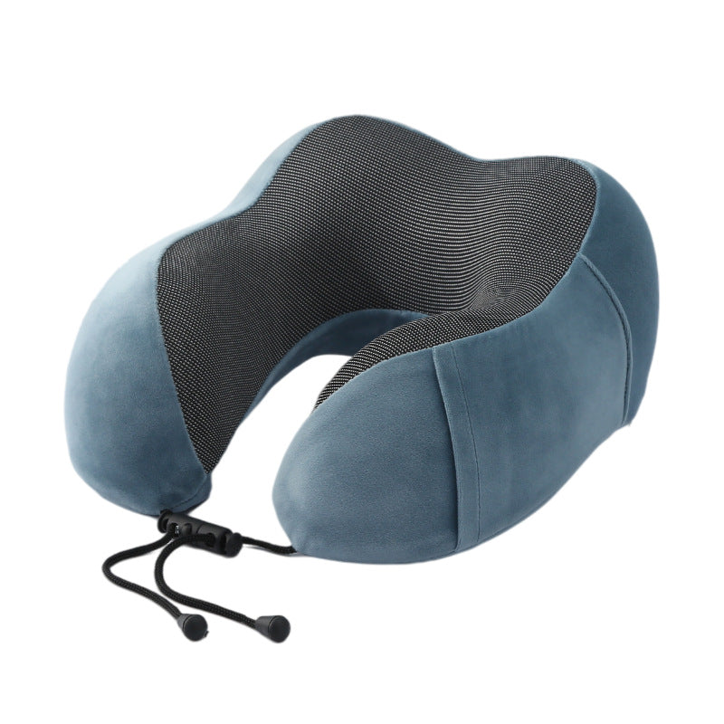 Ergonomic U-Shaped Memory Foam Neck Pillow with Washable Cover for Travel and Office