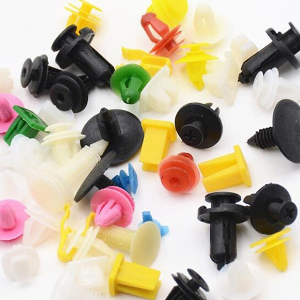 100/50 Pcs Car Clips Fastener Screws Bumper Interior Plastic Auto Replacement