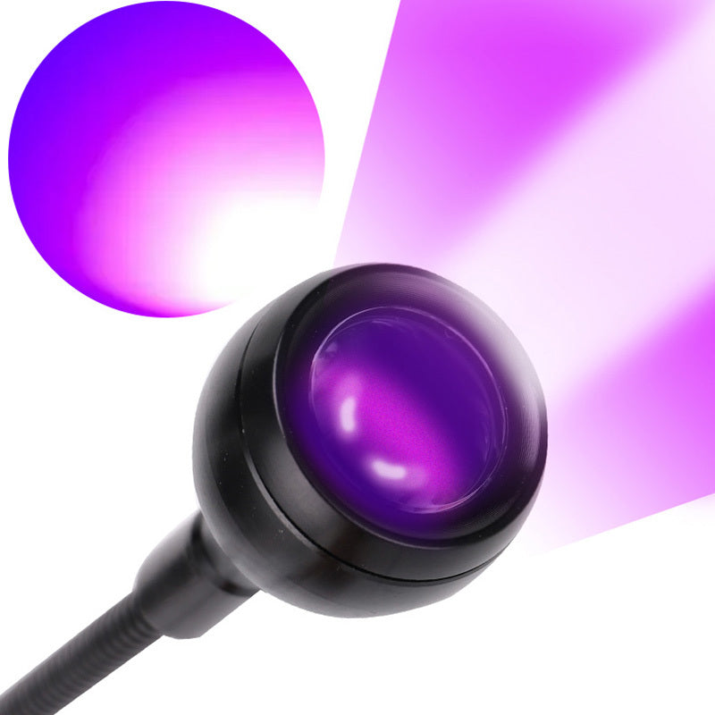 USB Powered UV Nail Lamp with Clip-On Flexible Metal Tube for DIY Gel Nails