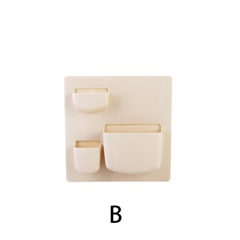 Adhesive Wall Storage Rack No Punching Bathroom Kitchen Refrigerator Shelf