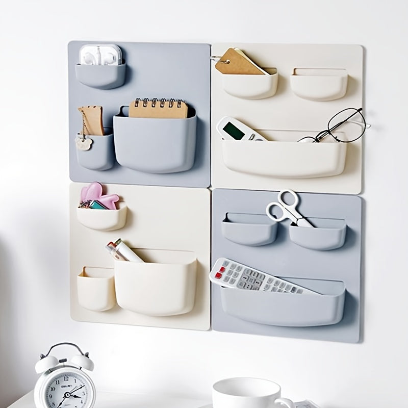 Adhesive Wall Storage Rack No Punching Bathroom Kitchen Refrigerator Shelf