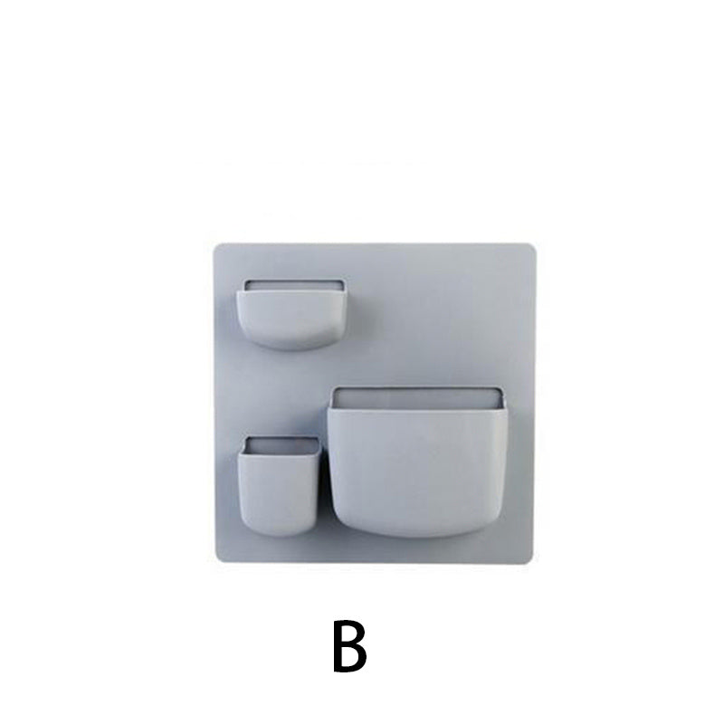 Adhesive Wall Storage Rack No Punching Bathroom Kitchen Refrigerator Shelf