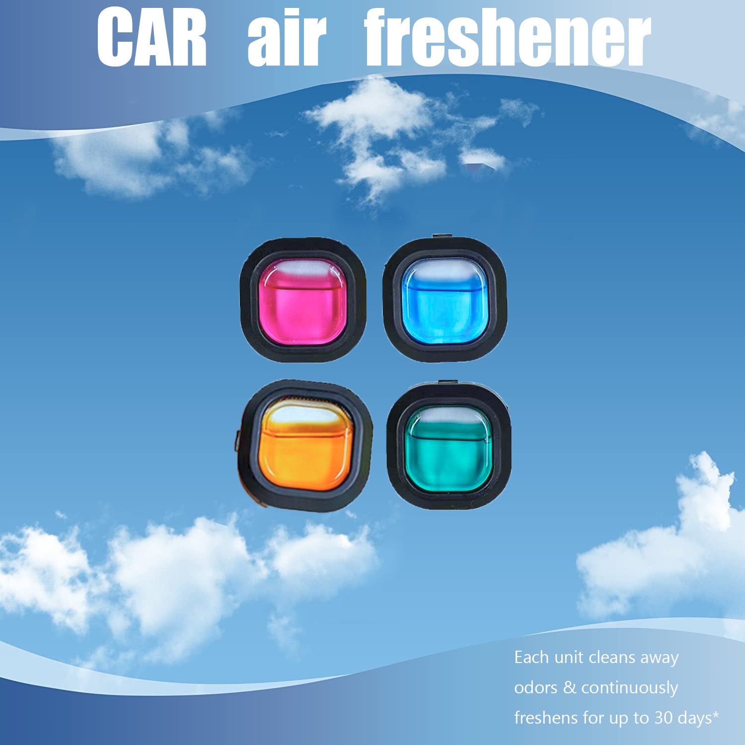 Avtomobil ichki hidi yo'qotuvchi vent klipi hidi tozalovchi 4ml Avtomobil havo tozalovchi