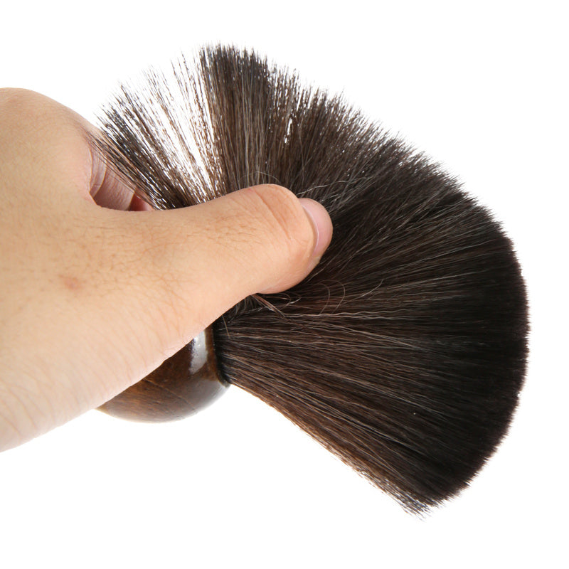 Men's Wooden Handle Hair Brush with Soft Bristles and Beard Styling