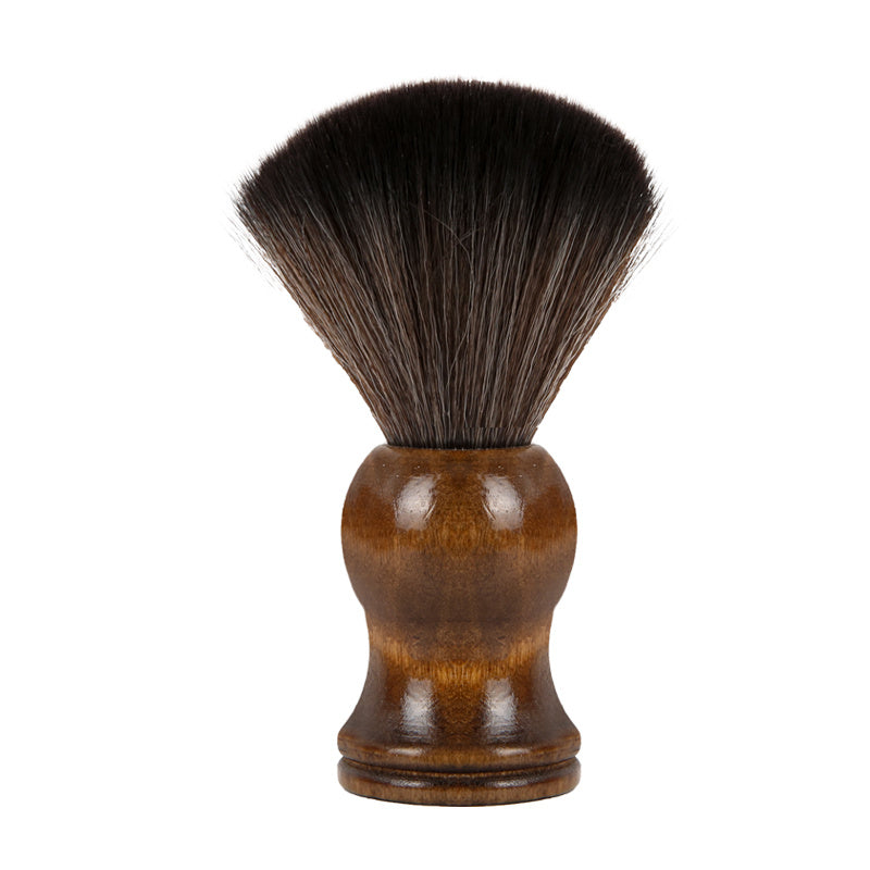 Men's Wooden Handle Hair Brush with Soft Bristles and Beard Styling