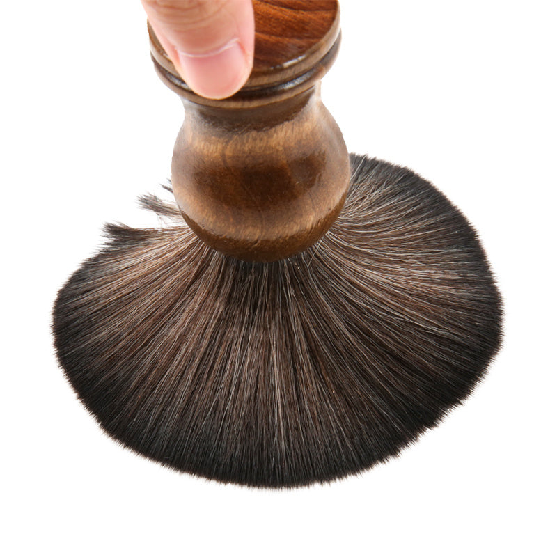 Men's Wooden Handle Hair Brush with Soft Bristles and Beard Styling