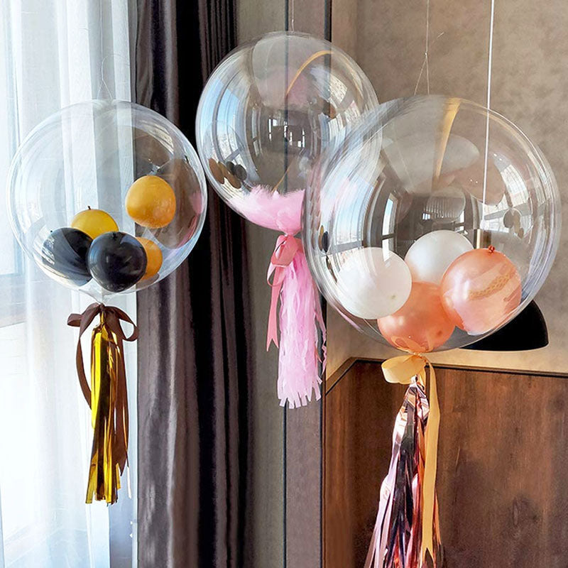 10 Transparent Bubble Balloons 25.4-60.96cm for Wedding Birthday Baby Shower Decorations