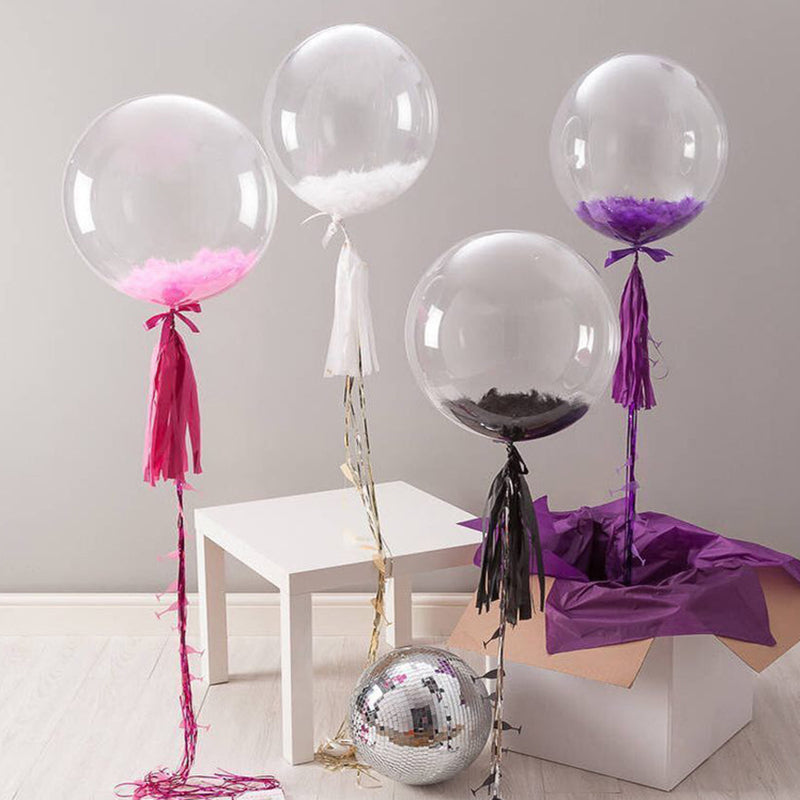 10 Transparent Bubble Balloons 25.4-60.96cm for Wedding Birthday Baby Shower Decorations