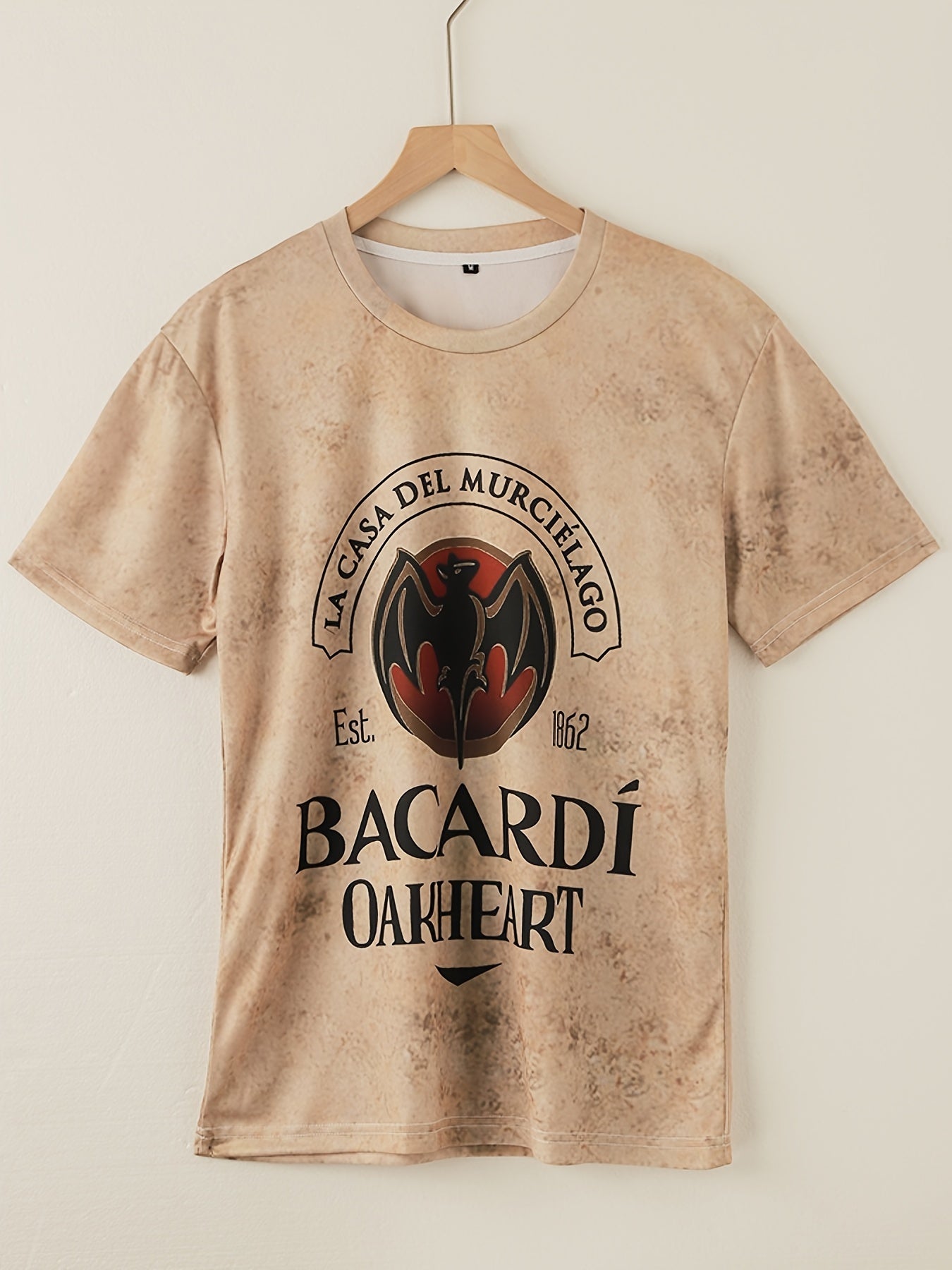 Футболка с графическим принтом для мужчин большого размера, лето 3D летучая мышь и креативные буквы