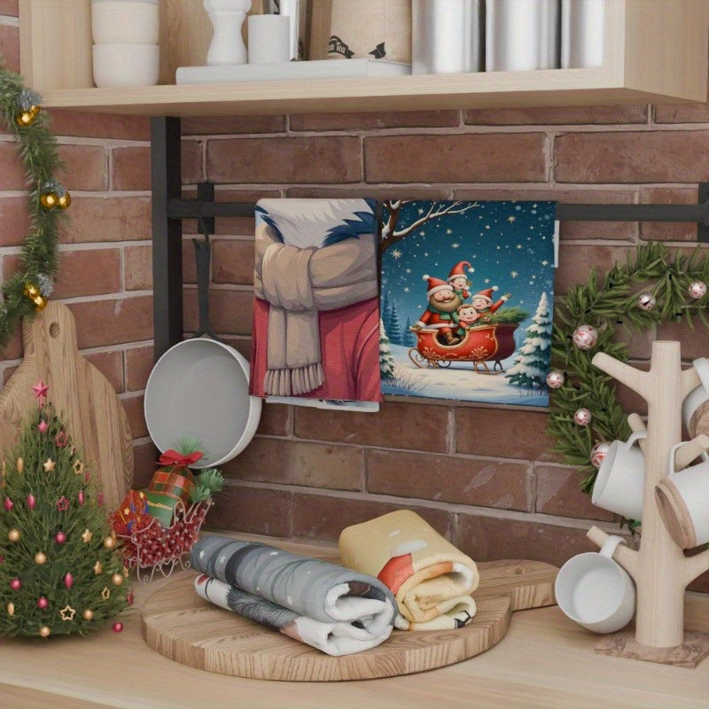 Winter Christmas Snowman Snowflake and Deer Wall Decor Set of 4 45.72x66.04cm