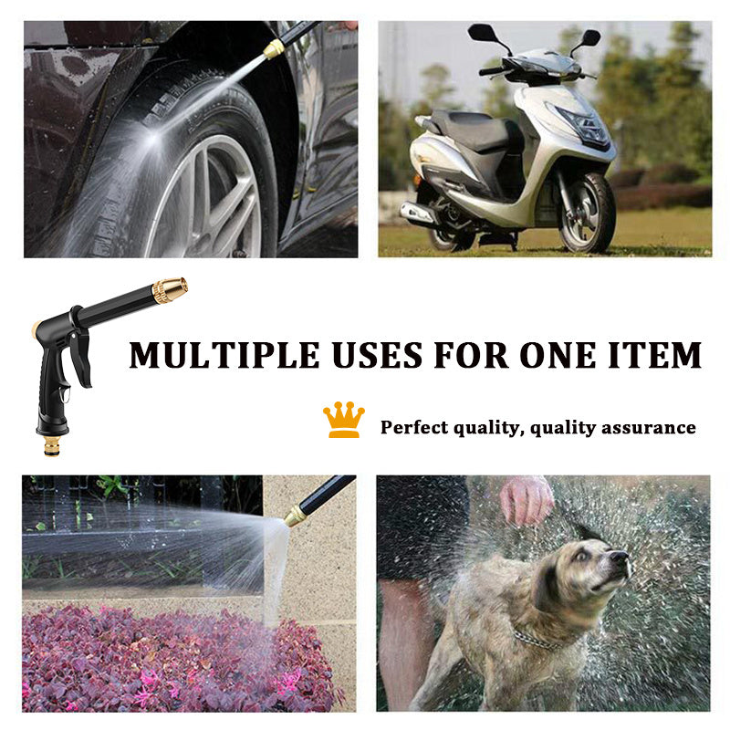Universal yuqori bosimli suv quroli uchun shlang uchun avtomobilni tozalash bog'ni sug'orish