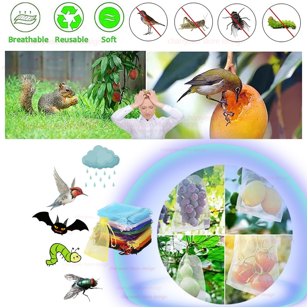 25 шт. садовых мешков для выращивания фруктов, сетчатых мешков для защиты растений от вредителей