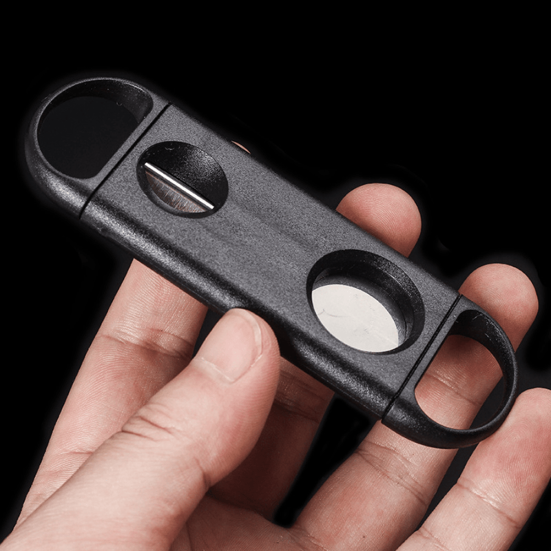 Men's Steel V-Mouth Cigar Cutter Dual-Purpose Smoking Accessory