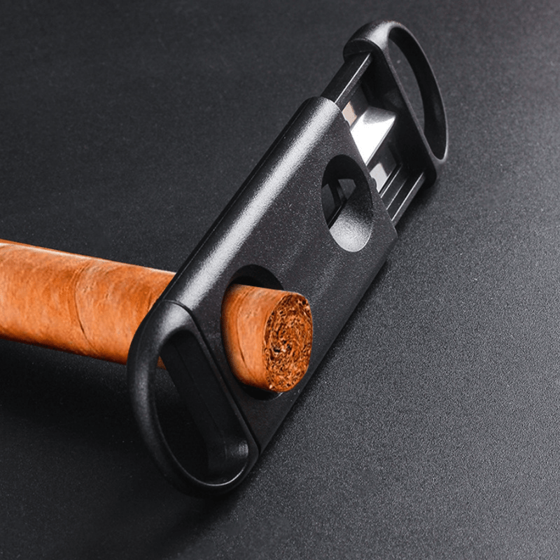 Men's Steel V-Mouth Cigar Cutter Dual-Purpose Smoking Accessory