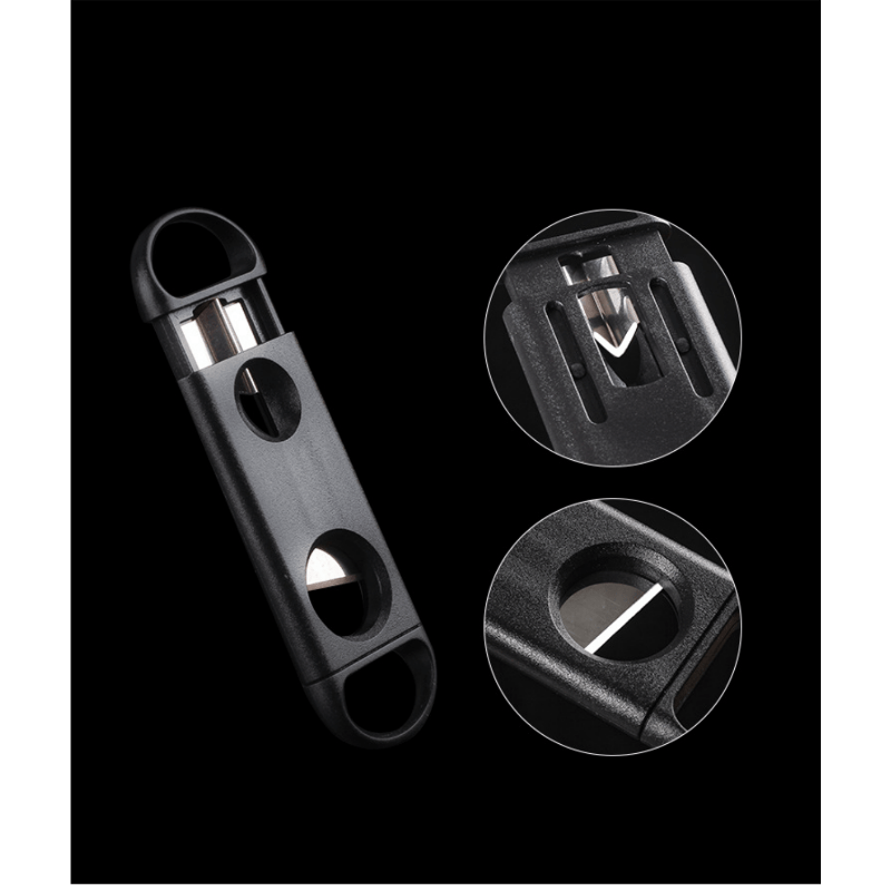 Men's Steel V-Mouth Cigar Cutter Dual-Purpose Smoking Accessory