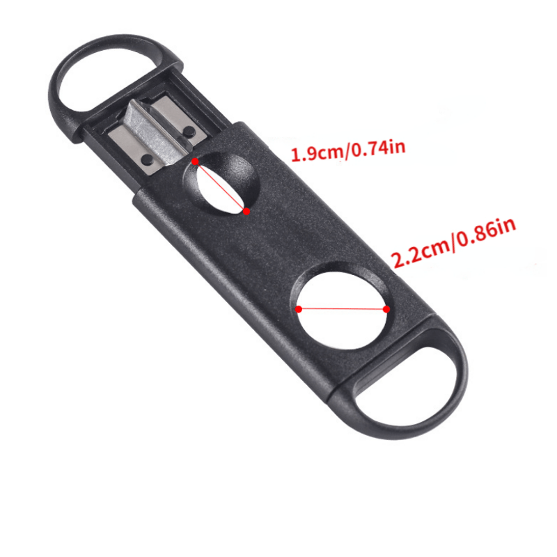 Men's Steel V-Mouth Cigar Cutter Dual-Purpose Smoking Accessory