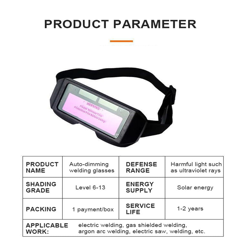 Auto Darkening Welding Helmet with Solar Power and Adjustable Shade