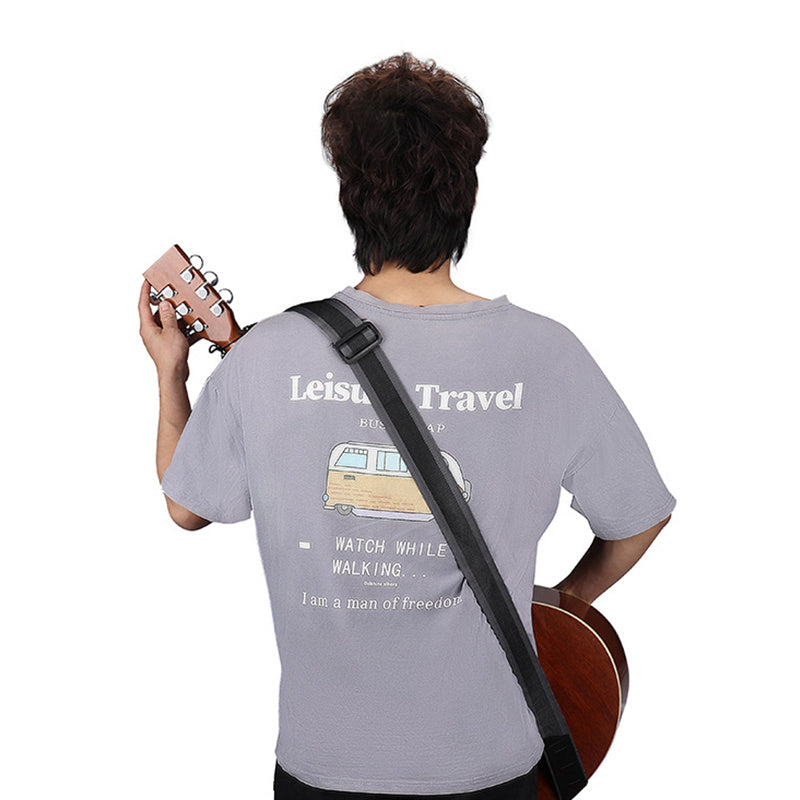Adjustable Nylon Guitar Strap for Electric Acoustic Bass Guitars with Detachable Paddles