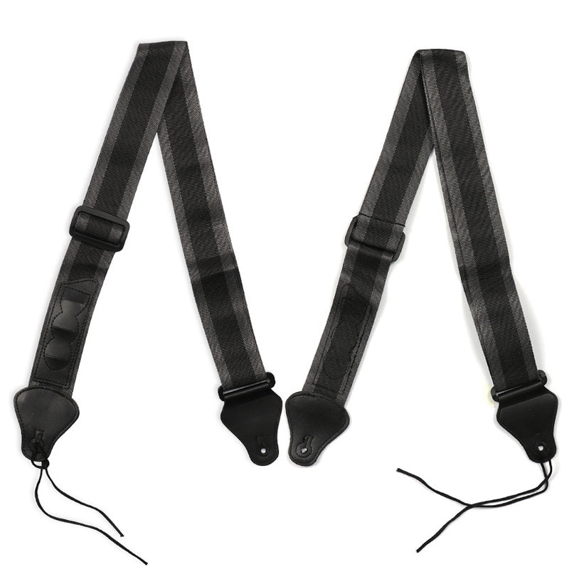 Adjustable Nylon Guitar Strap for Electric Acoustic Bass Guitars with Detachable Paddles