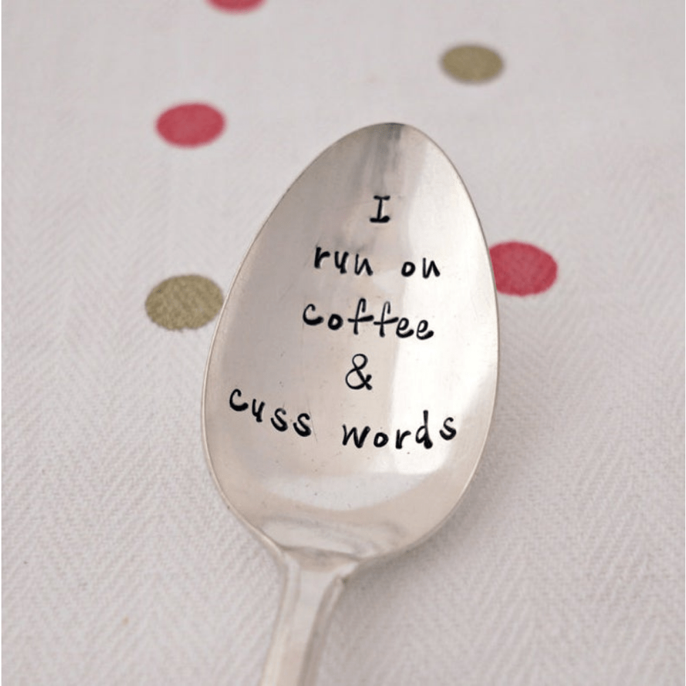 Coffee Spoon with Cuss Words Funny Gift for Him or Her