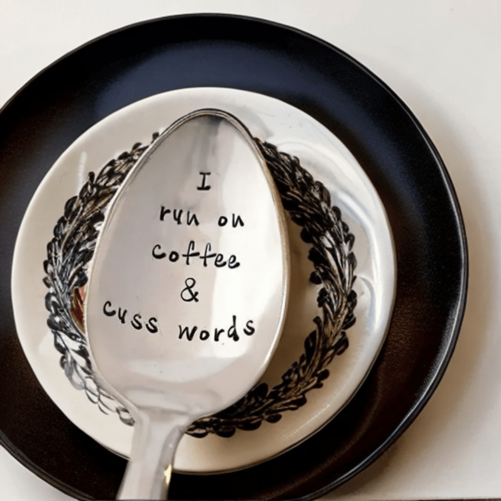 Coffee Spoon with Cuss Words Funny Gift for Him or Her