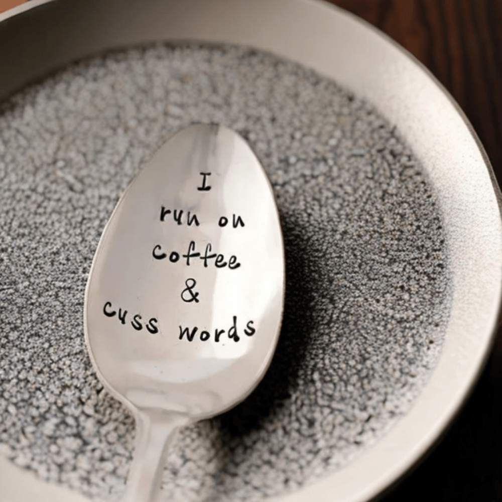 Coffee Spoon with Cuss Words Funny Gift for Him or Her