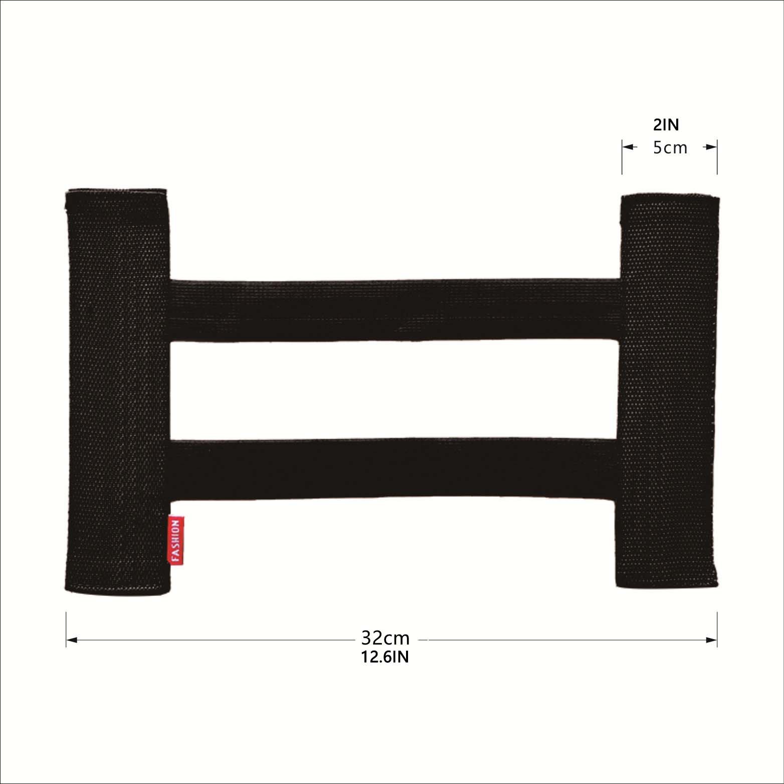 Organizador de interior de coche con correas elásticas fijas y red de almacenamiento para extintor