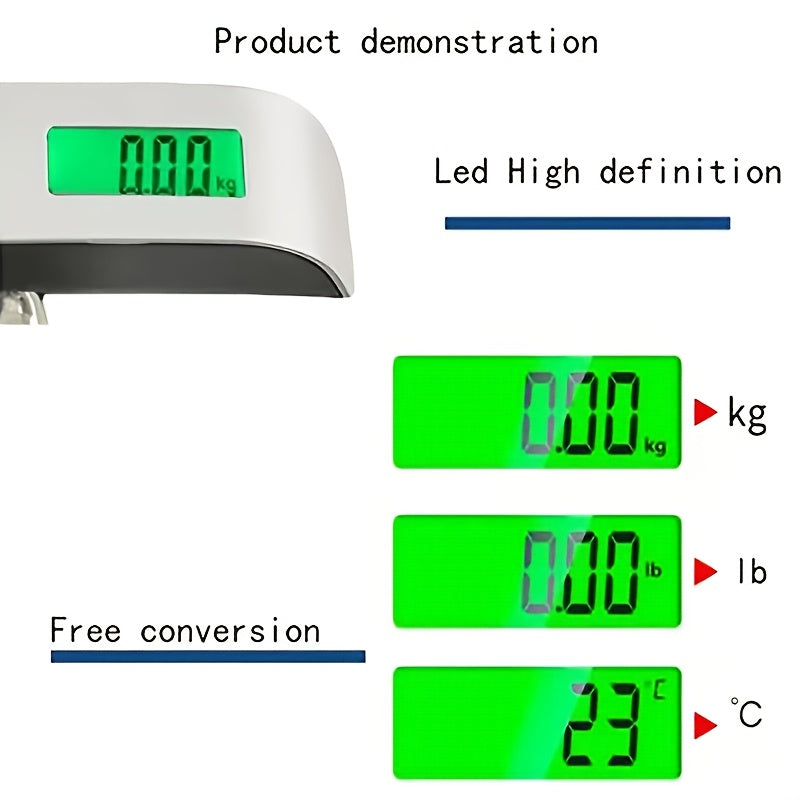 Digital Luggage Scale with Backlight LCD Display 50kg Portable Travel Weighing Tool