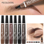 Bolígrafo de cejas impermeable y de larga duración para mujer con 5 colores y diseño de 4 cabezales