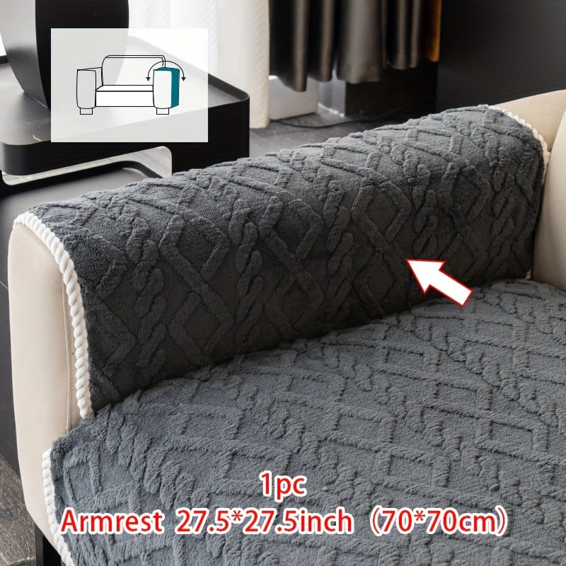 Нескользящая накидка на диван из велюра Shu, подходит для домашних животных, моется в машине, подходит для кресел и секционных диванов на 4 места