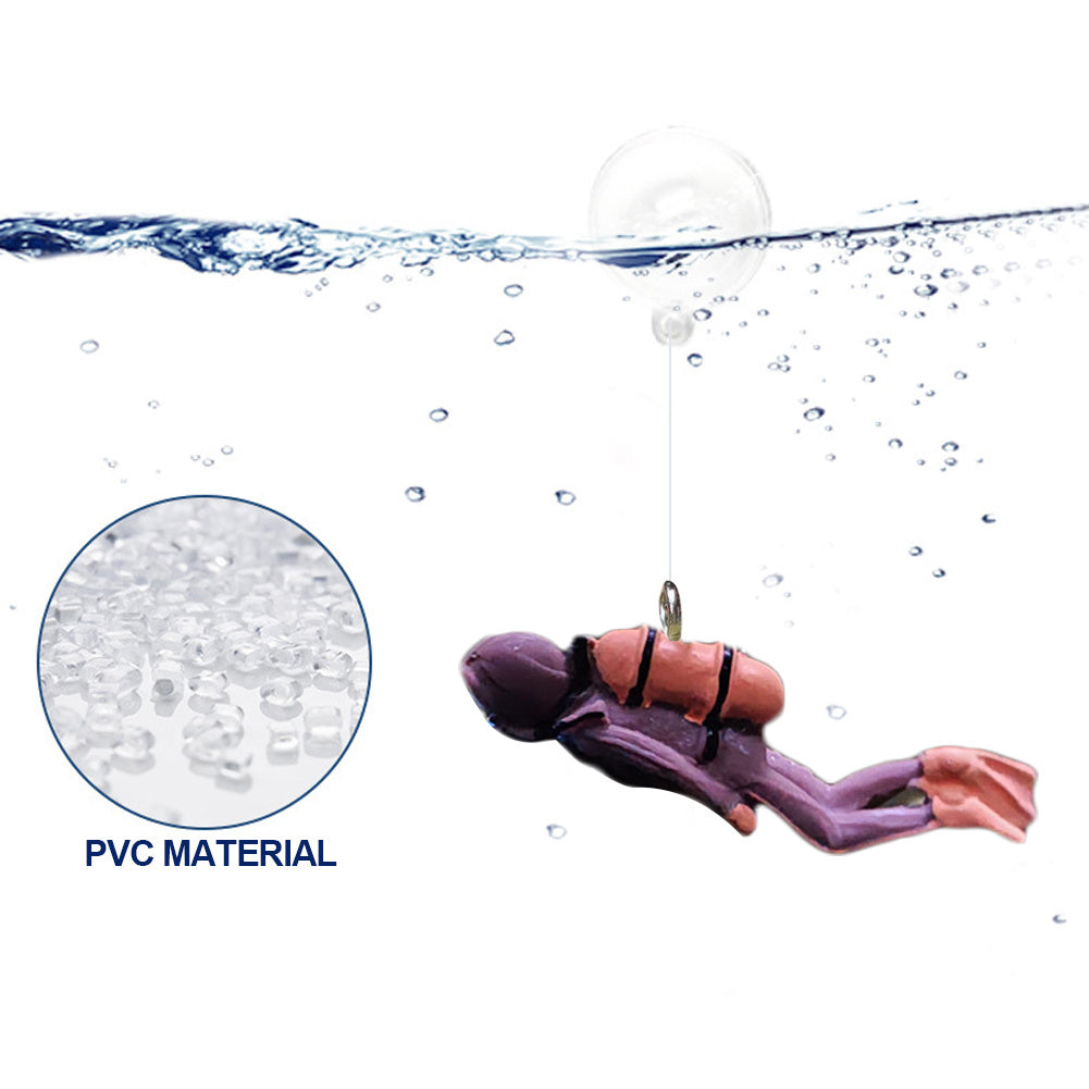 Colorful Diver Aquarium Ornament Resin Fish Tank Decor Underwater Landscape