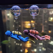 Colorful Diver Aquarium Ornament Resin Fish Tank Decor Underwater Landscape