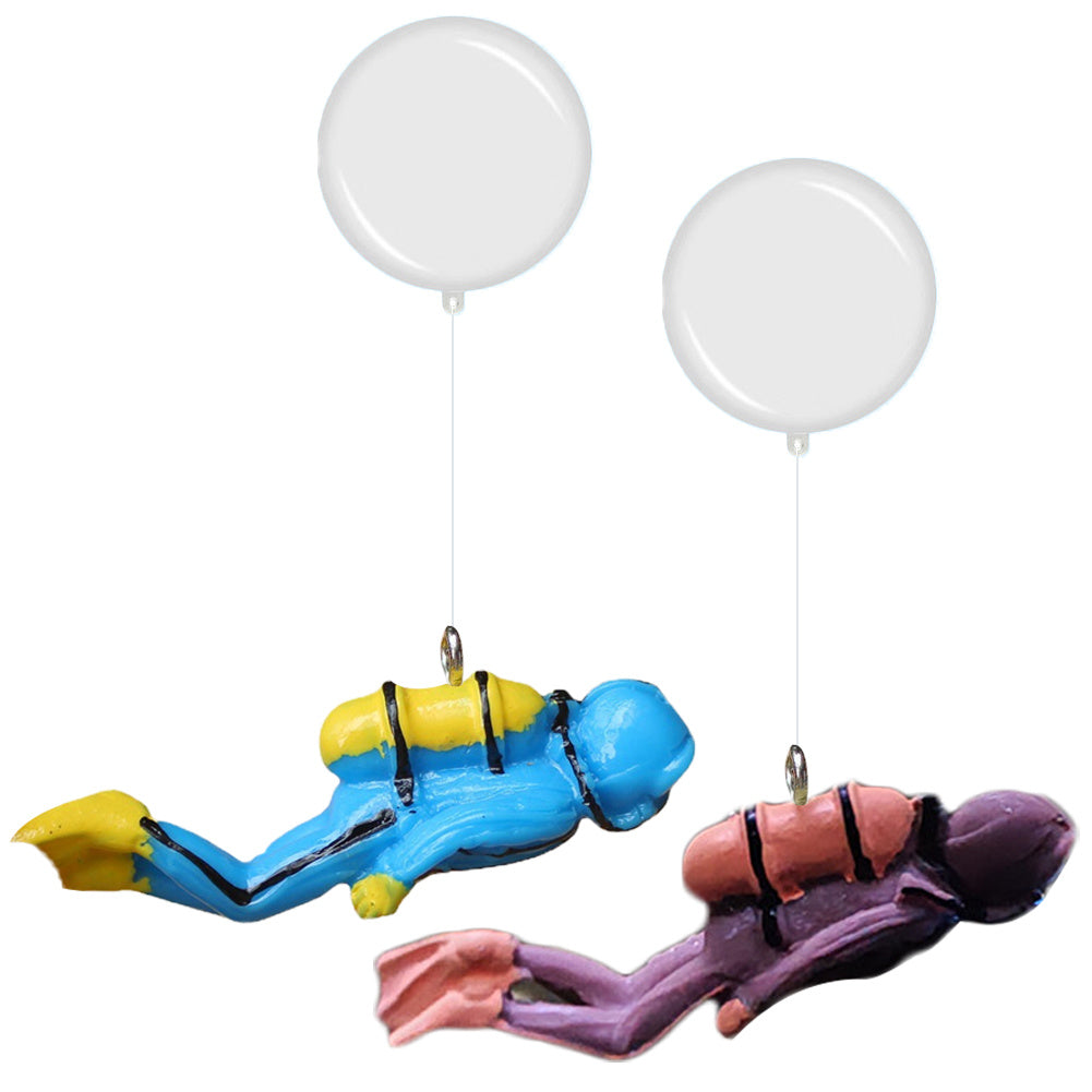 Colorful Diver Aquarium Ornament Resin Fish Tank Decor Underwater Landscape