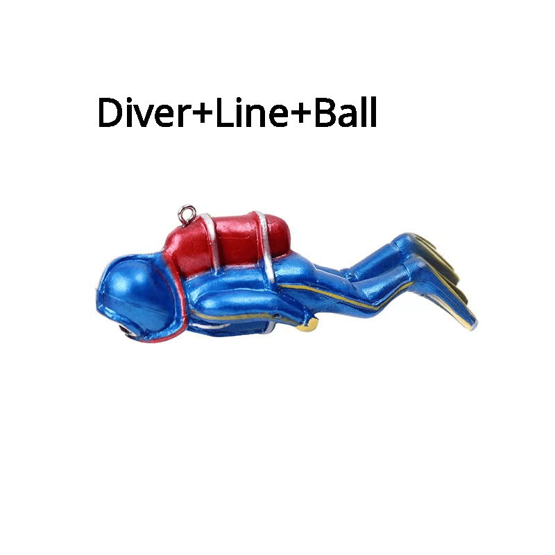 Colorful Diver Aquarium Ornament Resin Fish Tank Decor Underwater Landscape