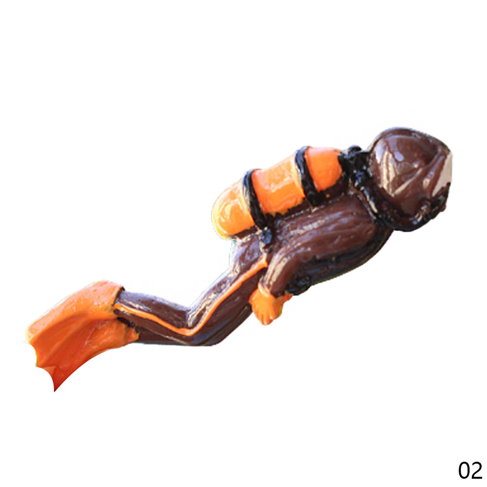 Colorful Diver Aquarium Ornament Resin Fish Tank Decor Underwater Landscape