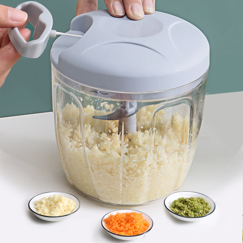 Stainless Steel Manual Garlic Press with See-Through Cover for Easy Garlic Mincing