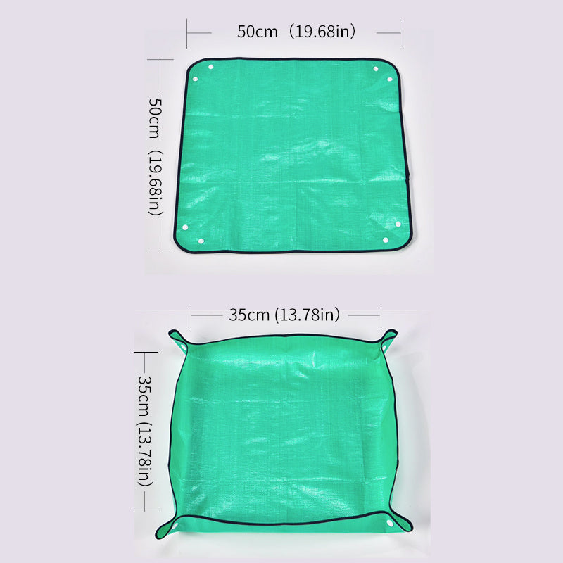 Waterproof Gardening Soil Changing Mat Red Yellow Plastic Easy to Clean for Indoor Outdoor Plant Digging Repotting