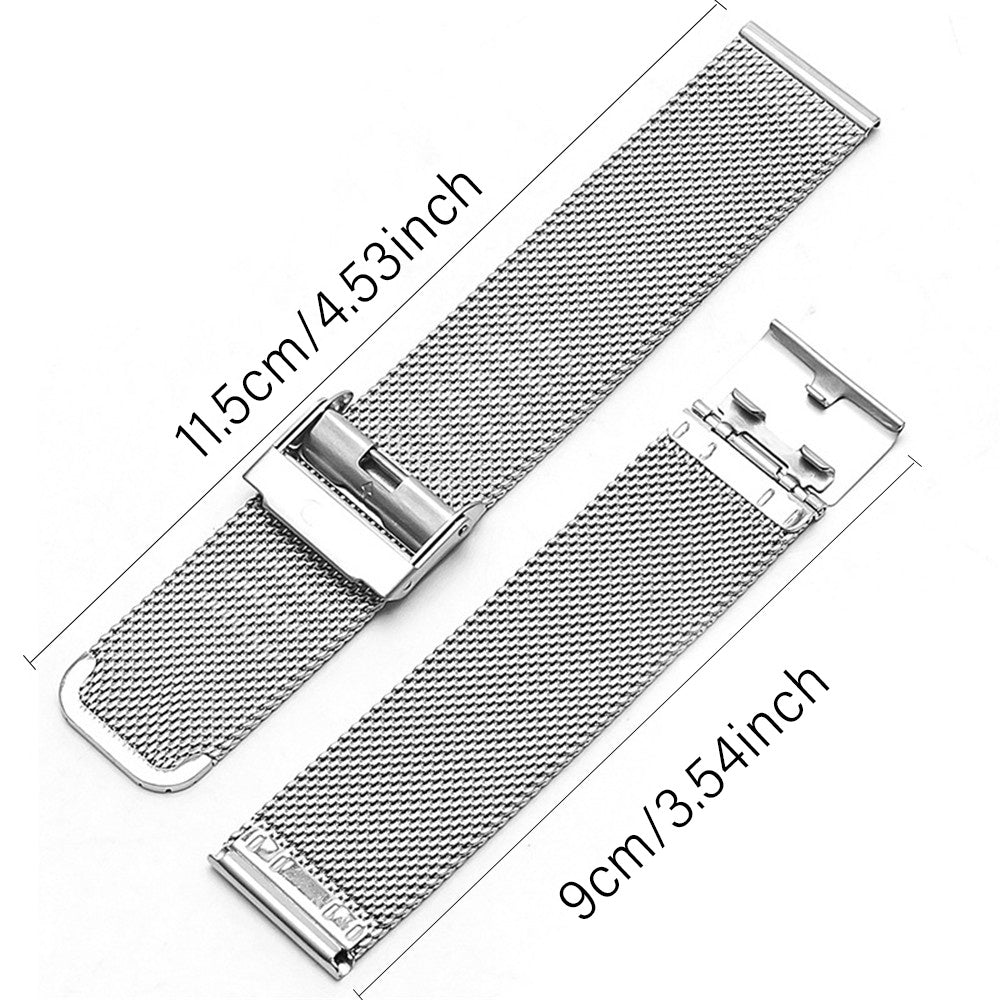 Stainless Steel Milanese Loop Watch Band 18-24mm Quick Release Smartwatch Strap